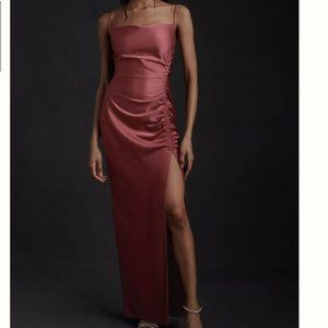 BHLDN Jennings Satin Charmeuse Dress in color 'Cinnamon Rose' - size 4